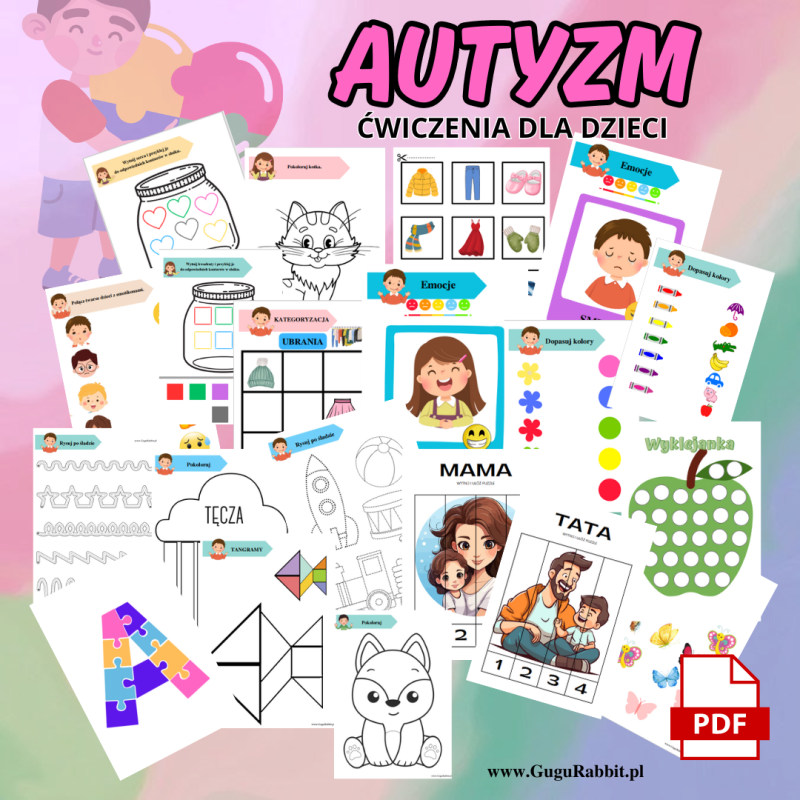 Autyzm - ćwiczenia dla Dzieci - do druku